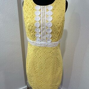 Lilly Pulitzer Yellow Dress with White Detailing